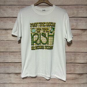 Vintage 2003 St Patrick's Day Graphic Tee XL Anvil May The Luck Irish Shirt
